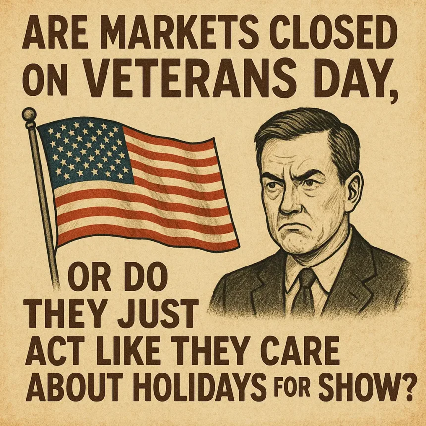 Are markets closed on Veterans Day, or do they just act like they care about holidays for show?