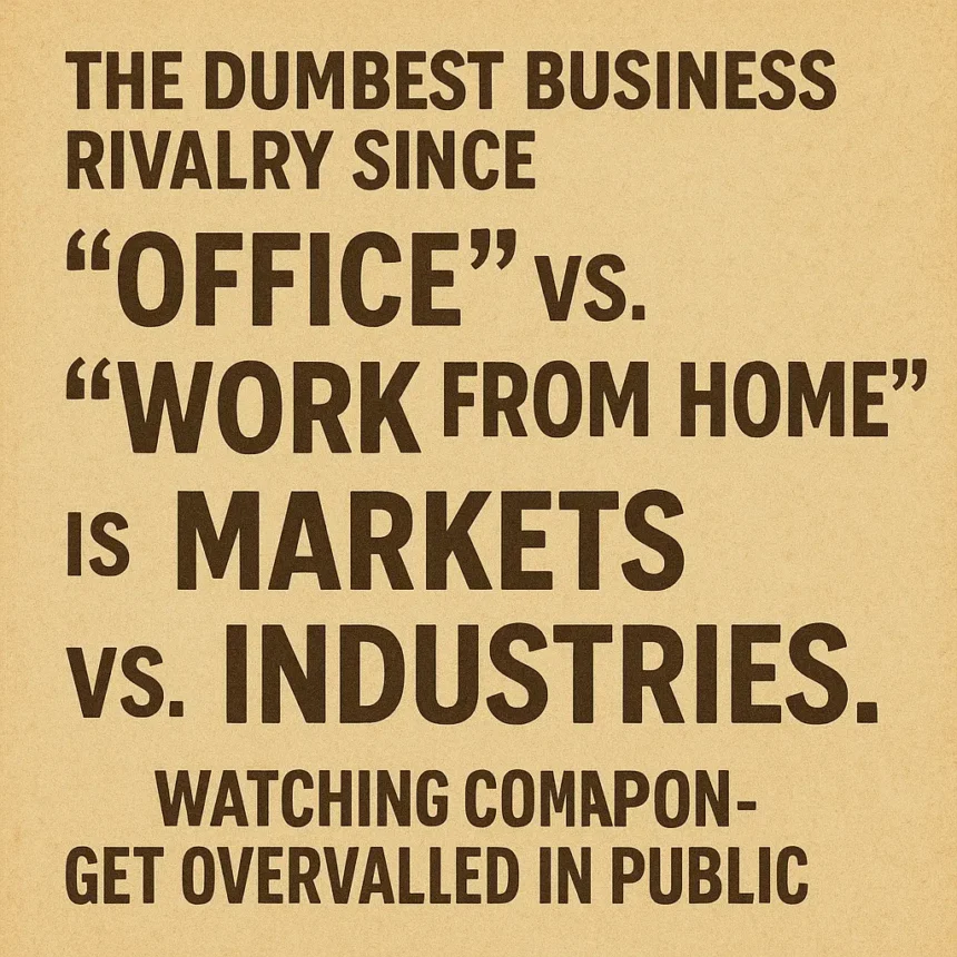 The dumbest business rivalry since "Office" vs. "Work From Home" is "Markets vs. Industries."