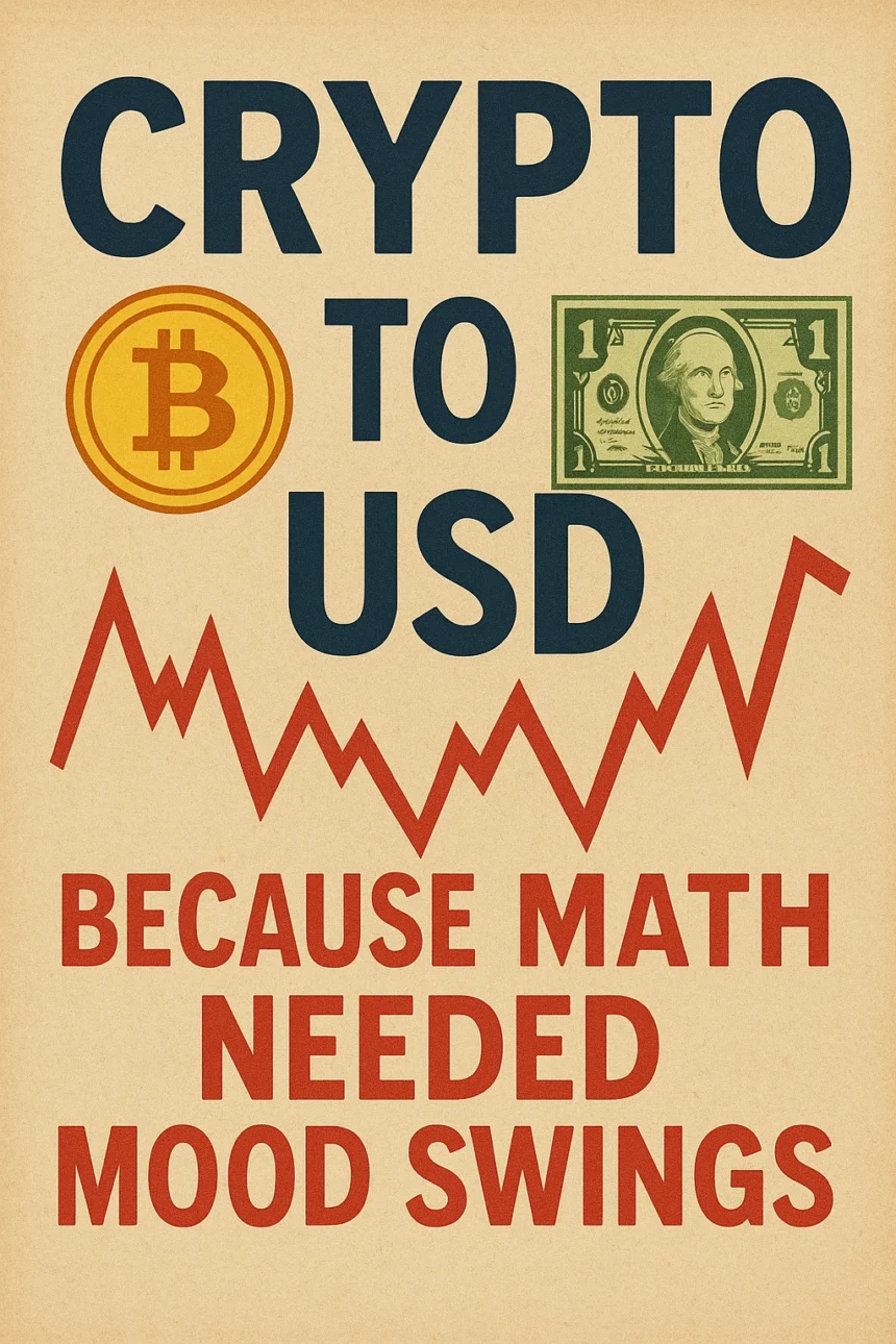 "Crypto to USD: Because Math Needed Mood Swings"
