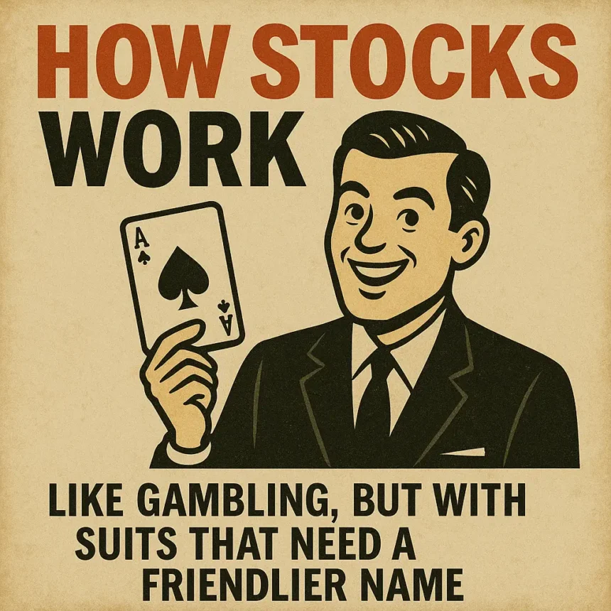 "How Stocks Work: LikeGambling, But With Suits That Need aFriendlier Name"