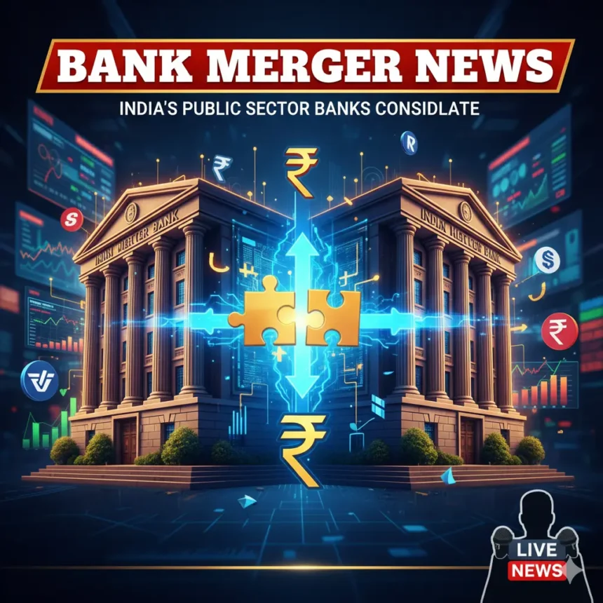 Latest News on Merger of Public Sector Banks in India.