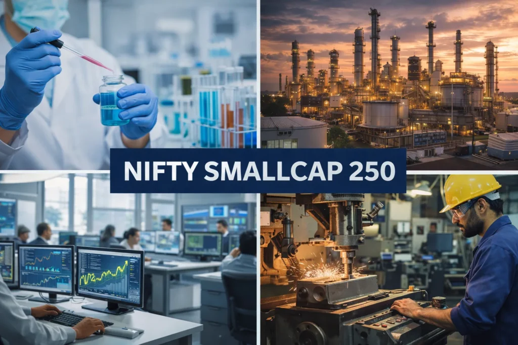 Sectors represented in Nifty smallcap 250 companies