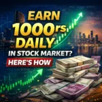 Trader earning 1000 rupees daily in stock market on laptop