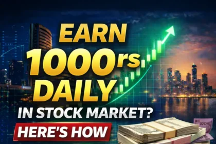 Trader earning 1000 rupees daily in stock market on laptop