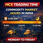 MCX trading time chart showing commodity market hours in India