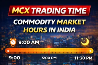 MCX trading time chart showing commodity market hours in India