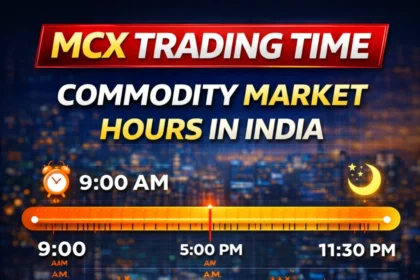 MCX trading time chart showing commodity market hours in India
