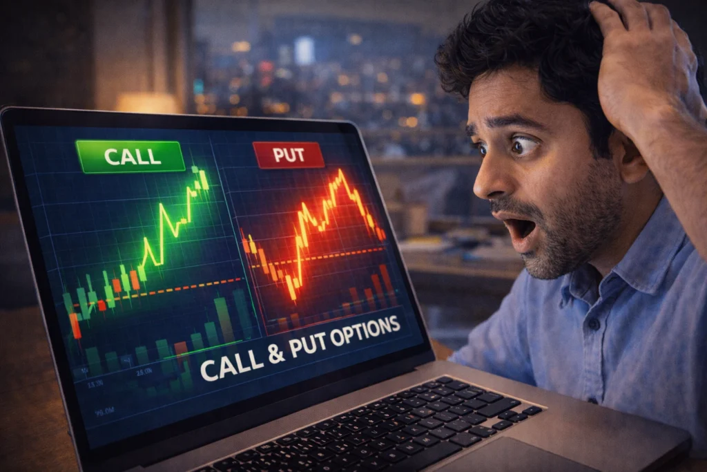 Volatility and risks in options trading market