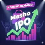Investors analysing Meesho IPO Day 1 subscription performance on stock market screen