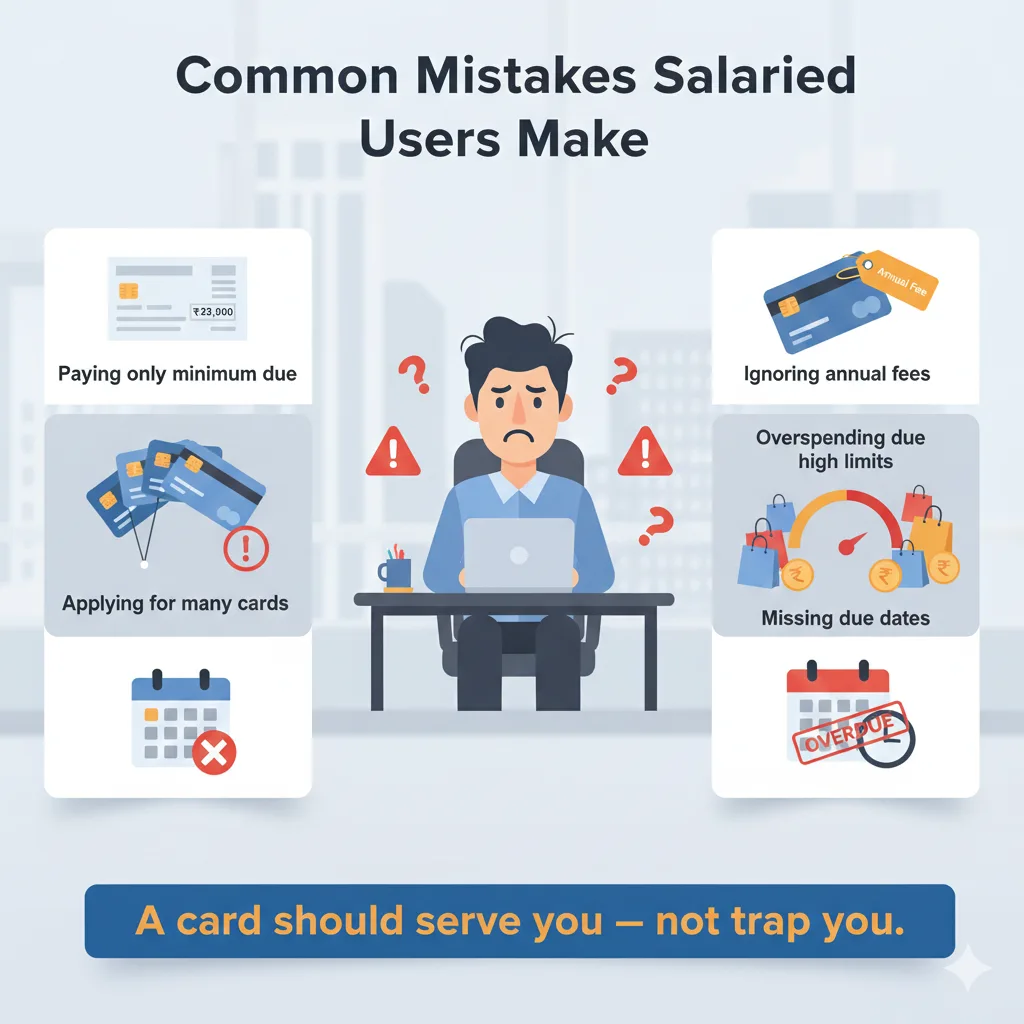 Common credit card mistakes made by salaried users