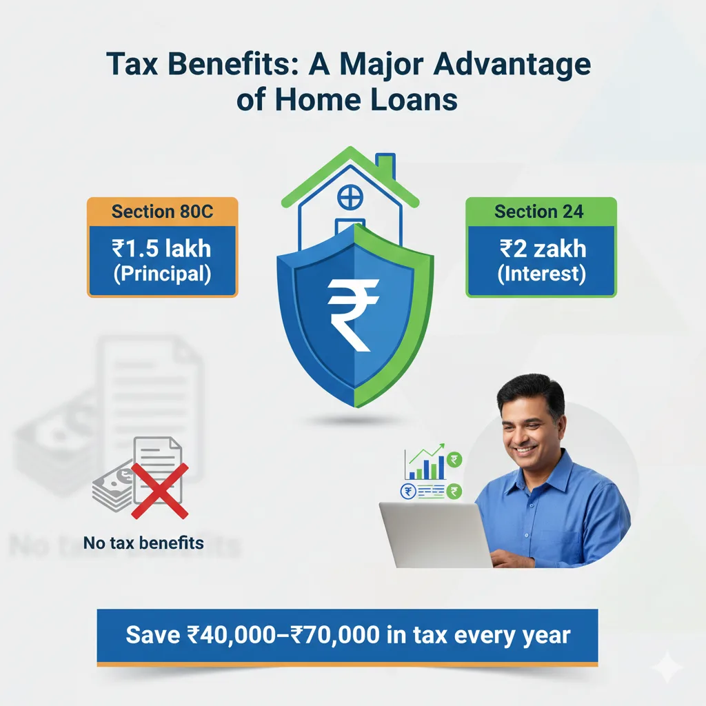Tax benefits available on home loans in India
