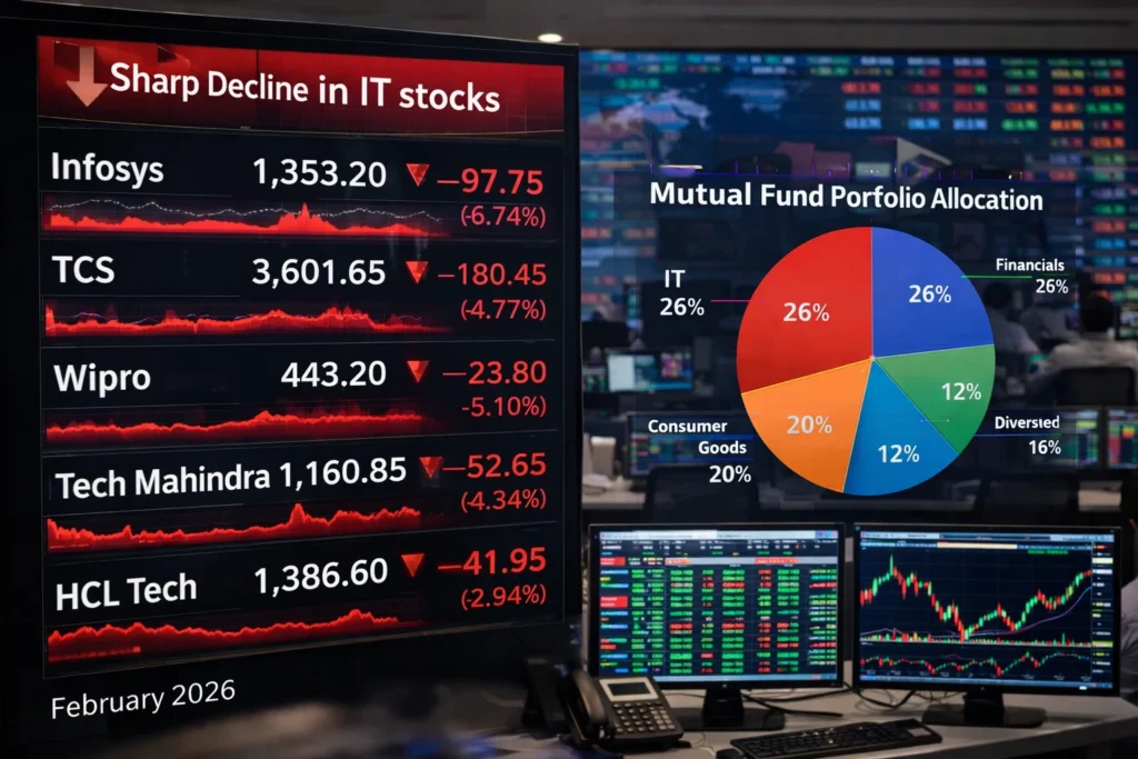 Sharp fall in IT stocks raising concerns for sectoral mutual funds.