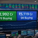 FIIs and DIIs net buyers in Indian markets despite flat Nifty session.