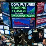 Dow futures jump nearly 500 points after Iran war exit news.