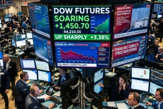 Dow futures jump nearly 500 points after Iran war exit news.