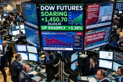 Dow futures jump nearly 500 points after Iran war exit news.