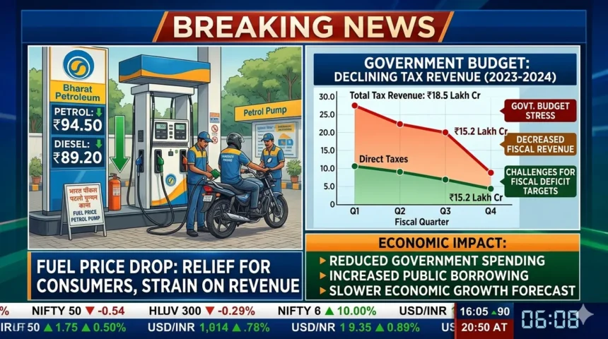 Excise cuts on petrol and diesel may hit government revenue by ₹1.2 lakh crore.