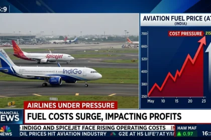 IndiGo and SpiceJet shares fall after windfall tax on ATF exports.