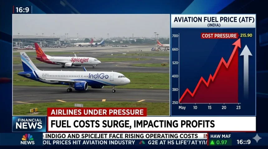 IndiGo and SpiceJet shares fall after windfall tax on ATF exports.