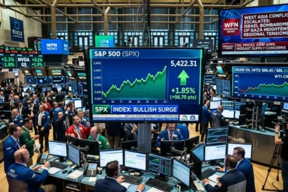 S&P 500 rises as markets track West Asia war developments.