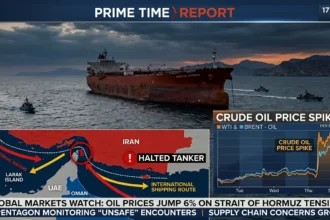 Oil prices may surge if Strait of Hormuz disruption continues.