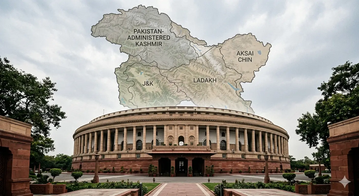 India Delimitation Bill PoK map