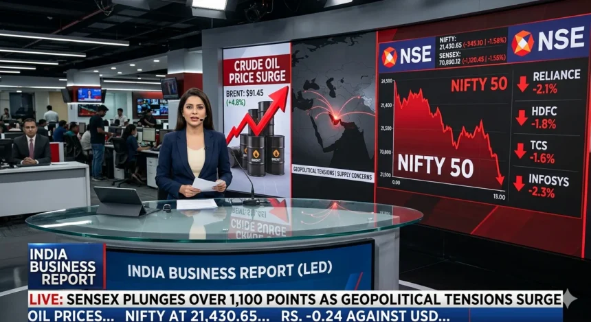 Sensex fall today stock market decline visual.