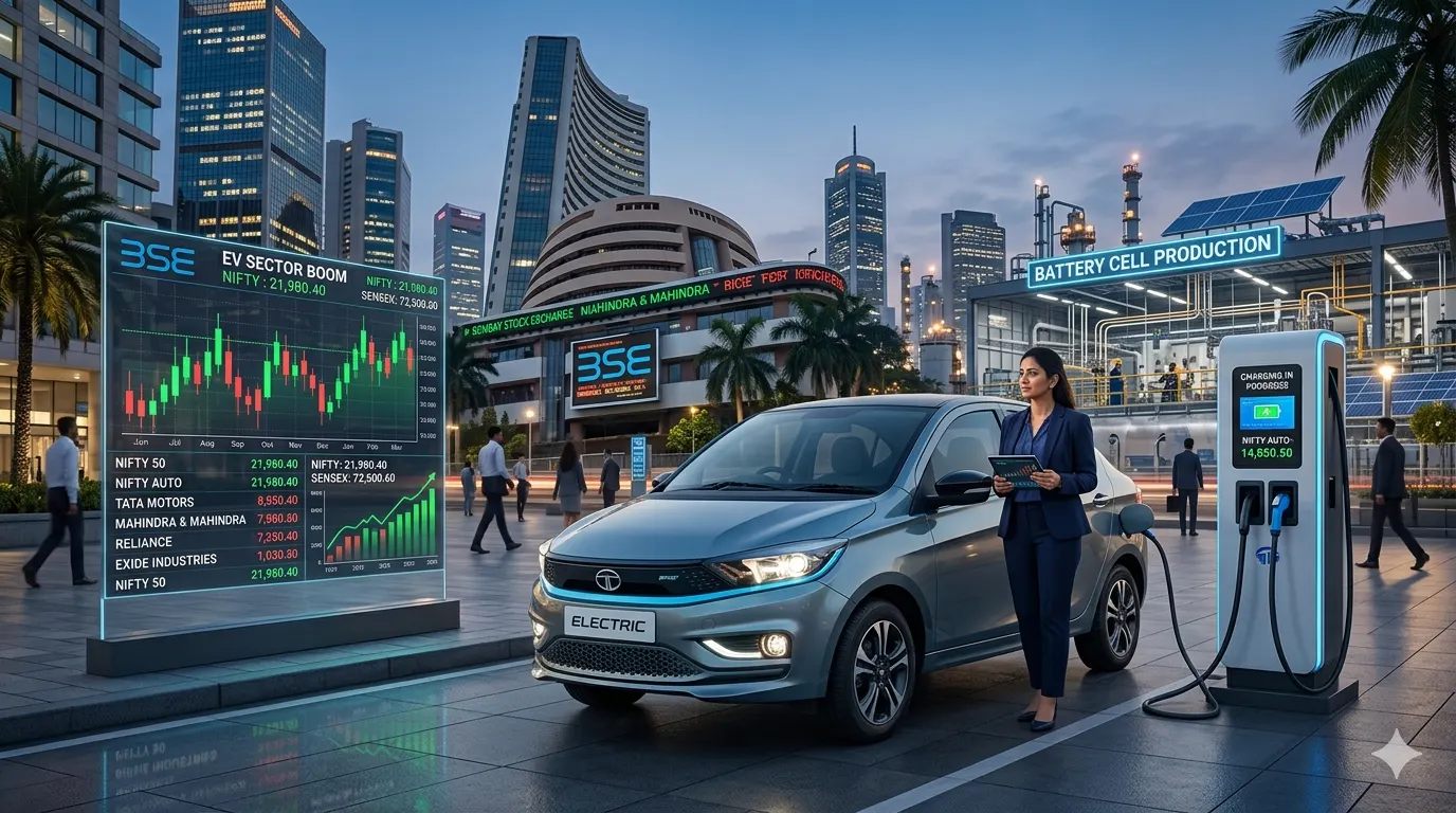 Best EV stocks in India investment concept